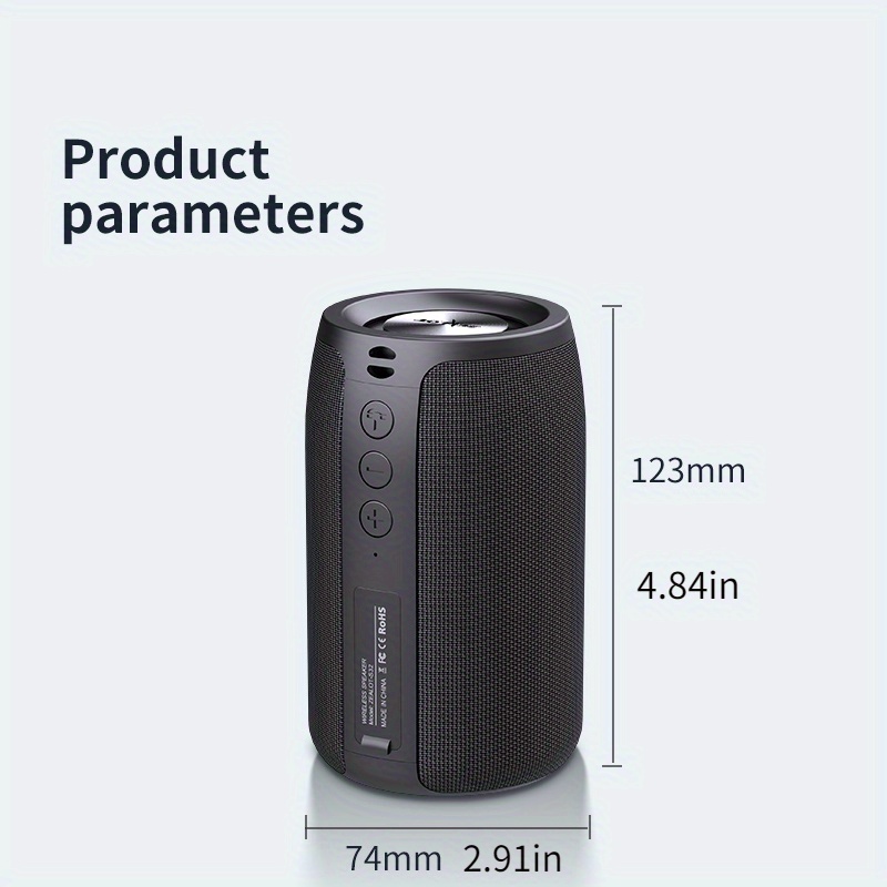 premium wireless speaker s32 mini portable hifi subwoofer with fm radio tf tws usb parties outdoors celebrations great gift for men women friends details 0