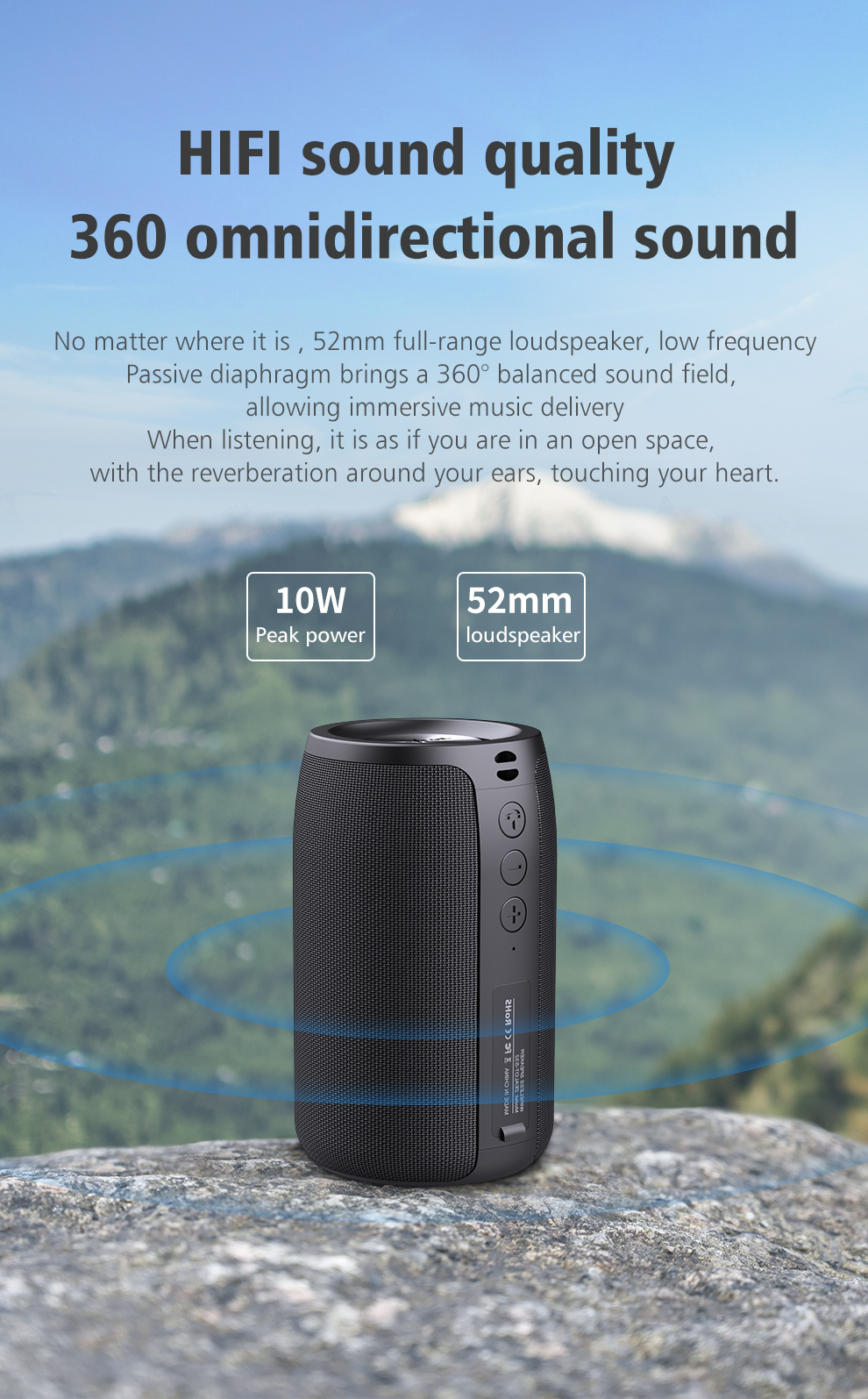 premium wireless speaker s32 mini portable hifi subwoofer with fm radio tf tws usb parties outdoors celebrations great gift for men women friends details 3