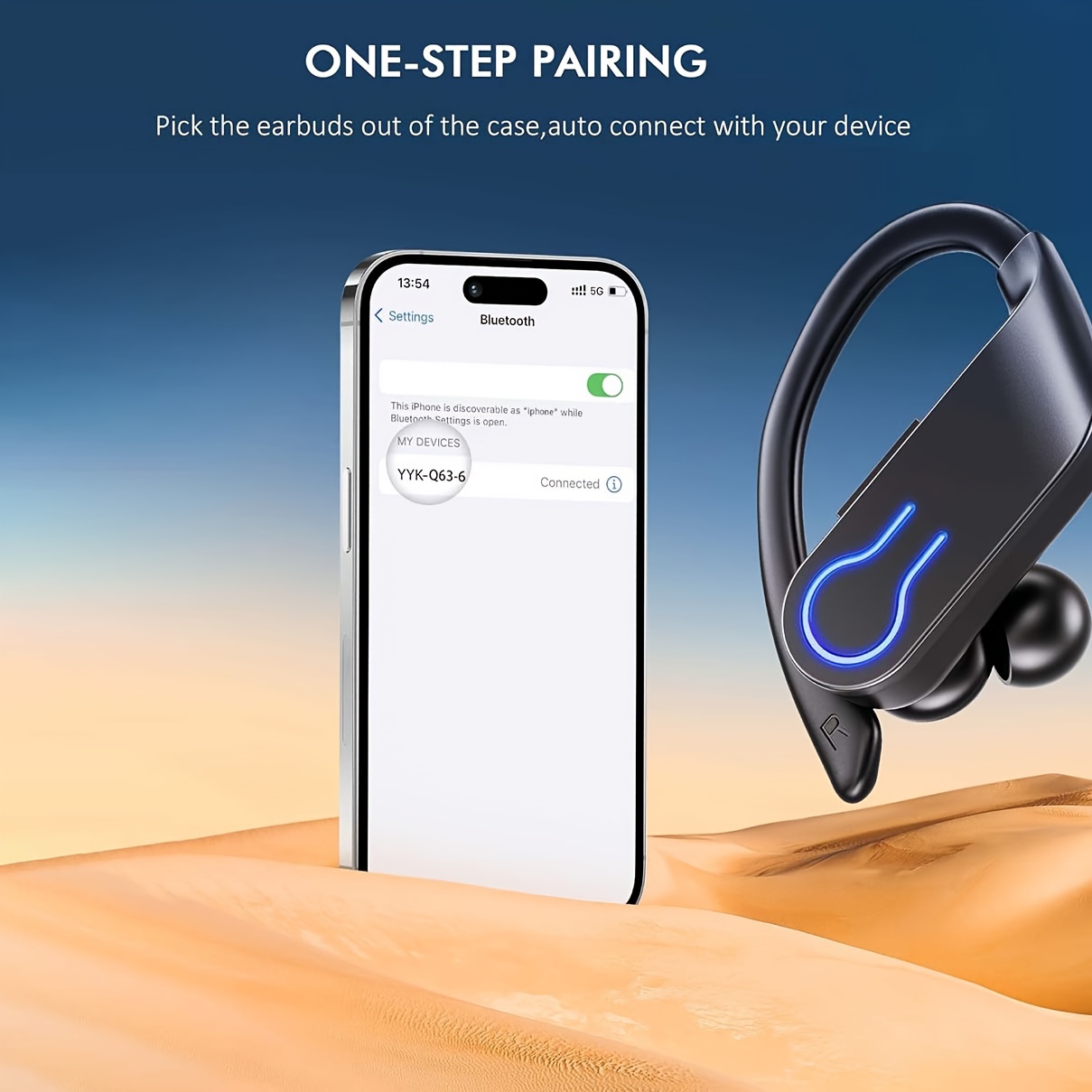 wireless earbuds 120h ear buds for sports stereo earphones with led display charging case headphones for running workout stereo earphones with led display charging case details 5